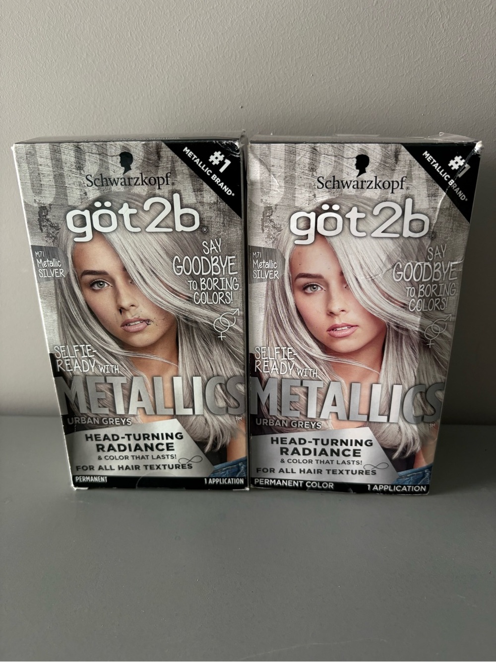 Schwarzkopf Got2B M71 Metallic Silver Hair Dye Lot of 2